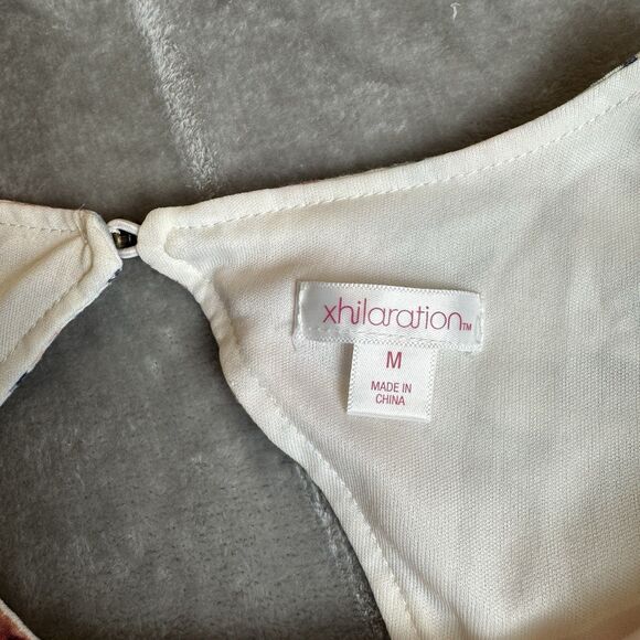 Xhilaration Sleeveless Floral Swing Dress Boho Medium Keyhole Back - Picture 4 of 7